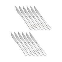 Jogo De Facas De Mesa 12 Peças Inox DCasa