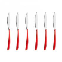 Jogo de Facas de Mesa Vermelho 6 Peças Luxo Glamour Bugatti Jogo de Facas de Mesa Vermelho 6 Peças Luxo Glamour Bugatti