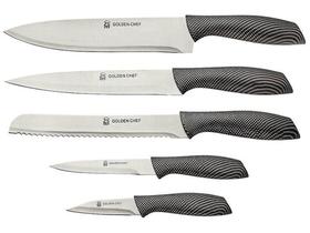 Jogo de Facas Hauskraft com Cepo Chronos - 5 Peças