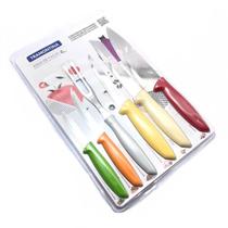 Jogo De Facas Inox 6 Peças Tramontina Plenus Coloridas Jogo De Facas Inox 6 Peças Tramontina Plenus Coloridas