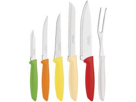 Jogo De Facas Inox 6 Peças Tramontina Plenus Coloridas