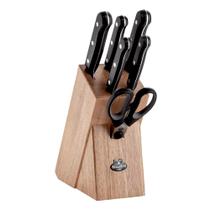 Jogo de Facas Inox com Tesoura e Cepo 7 Peças Cesano - Ballarini