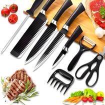 Jogo de Facas Inox Profissional Churrasco Cozinha Luxo Premium Jogo de Facas Inox Profissional Churrasco Cozinha Luxo Premium