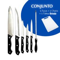 Jogo De Facas Inox Profissional Gourmet Churrasco Cozinha7pc Jogo De Facas Inox Profissional Gourmet Churrasco Cozinha7pc