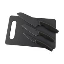 Jogo de facas oster com 3 facas cozinha e tábua slice craft Jogo de facas oster com 3 facas cozinha e tábua slice craft