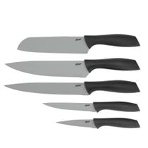 Jogo de Facas Oster Dunkirk, 5 Peças em Aço Inox, Antiaderente, com Cabos Ergonômicos Alta Performance Jogo de Facas Oster Dunkirk, 5 Peças em Aço Inox, Antiaderente, com Cabos Ergonômicos Alta Performance