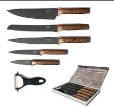 Jogo De Facas Para Churrasco Antiaderente Presente Corte Navalha Super Afiada Jogo De Facas Para Churrasco Antiaderente Presente Corte Navalha Super Afiada