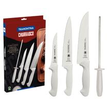 Jogo de Facas para Churrasco Tramontina Aço Inox Polipropileno 4 Peças Jogo de Facas para Churrasco Tramontina Aço Inox Polipropileno 4 Peças