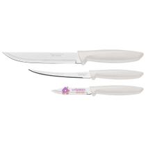 Jogo De Facas Plenus Com Lâminas Em Aço Inox E Cabos De Polipropileno Off White 3 Peças Tramontina Jogo De Facas Plenus Com Lâminas Em Aço Inox E Cabos De Polipropileno Off White 3 Peças Tramontina