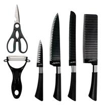 Jogo De Facas Profissional Para Cozinha Churrasco Conjunto Com Descascador Legumes Faca Aparar Fatiar Chef Cutelo Tesoura Inox Conjunto Kit Jogo De Facas Profissional Para Cozinha Churrasco Conjunto Com Descascador Legumes Faca Aparar Fatiar Chef Cutelo Tesoura Inox Conjunto Kit