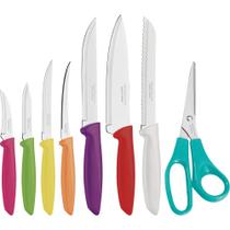 Jogo de Facas Tramontina Aço Inox Plenus 8 Pç Colorido Jogo de Facas Tramontina Aço Inox Plenus 8 Pç Colorido
