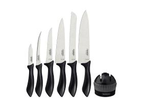 Jogo De Facas Tramontina Affilata Aço Inox Preto 7 Peças