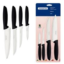 Jogo de Facas Tramontina Kit com 4 peças Conjunto Faca Cozinha Churrasco Jogo de Facas Tramontina Kit com 4 peças Conjunto Faca Cozinha Churrasco
