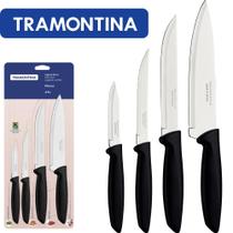 Jogo De Facas Tramontina Plenus 4 Peças Em Aço Inox