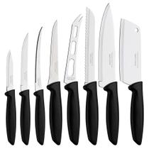 Jogo De Facas Tramontina Plenus Com Lâminas Em Aço Inox E Cabos De Polipropileno Preto 8 Peças 23498032 Jogo De Facas Tramontina Plenus Com Lâminas Em Aço Inox E Cabos De Polipropileno Preto 8 Peças 23498032