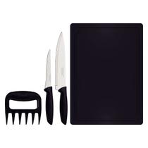 Jogo de Facas Tramontina Plenus com Tábua 4 Peças