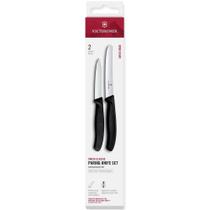 Jogo de Facas Victorinox Swiss 2 Peças em Aço Inoxidável Preto Jogo de Facas Victorinox Swiss 2 Peças em Aço Inoxidável Preto