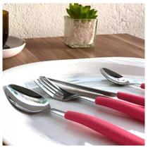 Jogo de Faqueiro 25 Peças com Porta Talher Vermelha