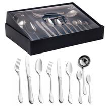 Jogo De Faqueiro Com 101 Peças Wolff Linha De Aço Inox Caixa Litograf