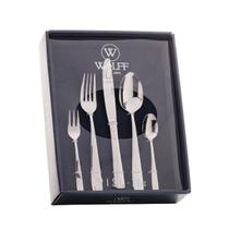 Jogo de Faqueiro Com 30 Peças Da Wolff Inox Prateado Gift Box Pisa Jogo de Faqueiro Com 30 Peças Da Wolff Inox Prateado Gift Box Pisa
