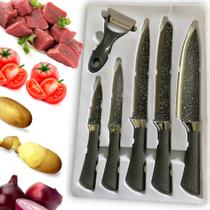 Jogo De Faqueiro Gourmet 6 Peças Aço Inox Cinza Top De Linha