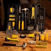 Jogo de Ferramenta com Maleta Reparos Manutenção Geral Montagem Reparos Domésticos Projetos de Hobby DIY Casa Obras 200 Peças