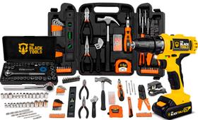 Jogo De Ferramentas 169 Peças Com Maleta E Furadeira Parafusadeira Sem Fio A Bateria Tb-12e 12v 3/8 Jogo De Ferramentas 169 Peças Com Maleta E Furadeira Parafusadeira Sem Fio A Bateria Tb-12e 12v 3/8