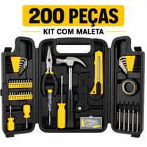 Jogo de Ferramentas 200 Peças Titanium Platina com Maleta, Bits, Chaves Allen e Acessórios Jogo de Ferramentas 200 Peças Titanium Platina com Maleta, Bits, Chaves Allen e Acessórios