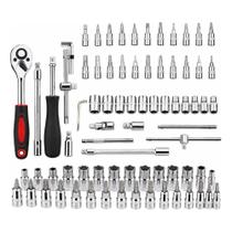 Jogo de Ferramentas 46 Peças com Estojo Vermelho Kit Completo para Reparos Jogo de Ferramentas 46 Peças com Estojo Vermelho Kit Completo para Reparos