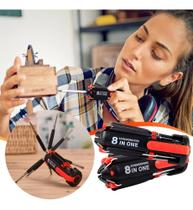 Jogo de Ferramentas 8 em 1 com Lanterna LED Praticidade e Versatilidade em um só produto!