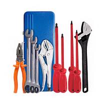 Jogo de Ferramentas, Alicates e Chaves com Estojo Metálico 10 Peças - Gedore 088633