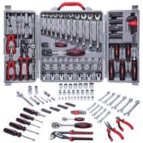 Jogo de Ferramentas com 110 Peças Aço Cromo Vanádio Com Maleta Plástica Worker
