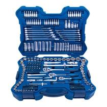 Jogo de Ferramentas com 214 Peças Soquetes CrV com Catraca e Maleta Riosul Tools