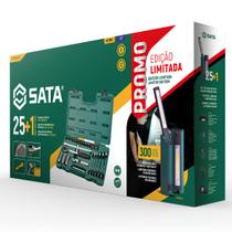 Jogo De Ferramentas Com 25 Peças ST0925723-P + Lanterna Sata
