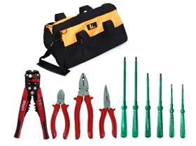 Jogo De Ferramentas Eletricista Com Bolsa