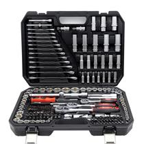 Jogo de ferramentas, encaixe 1/2, 3/8, 1/4, cromo vanadio, maleta plastica, 216pcs // mtx