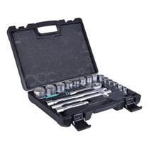 Jogo de ferramentas encaixe 1/2 pol 18 peças stels