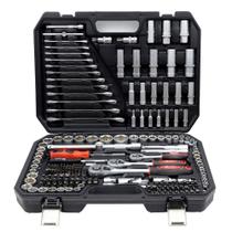 Jogo de Ferramentas Encaixe 1/2Pol. 3/8Pol. 1/4Pol. com 216 Jogo de Ferramentas Encaixe 1/2Pol. 3/8Pol. 1/4Pol. com 216