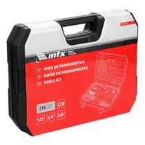 Jogo de ferramentas encaixe 216 peças mtx