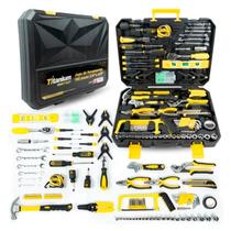 Jogo de Ferramentas Kit 156 Peças C/ Maleta Titanium