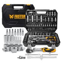 Jogo De Ferramentas Soquetes Encaixe 1/4 E 1/2 Pol. Catraca Reversível Aço Crv 94 Peças Com Maleta Jogo De Ferramentas Soquetes Encaixe 1/4 E 1/2 Pol. Catraca Reversível Aço Crv 94 Peças Com Maleta
