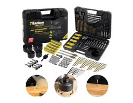Jogo de ferramentas titanium c/103 pcs p/parafusadeira