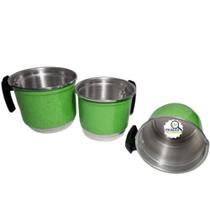 Jogo de Fervedores Caneco em Alumínio N 12 a 16 Verde 3 Peças Jogo de Fervedores Caneco em Alumínio N 12 a 16 Verde 3 Peças