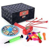 Jogo de festa Bomb Bomb Box Creative Toy com balão e martelo