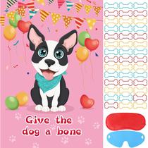 Jogo de festa Hxezoc Pin The Bone on The Dog com pôster Kids