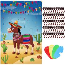 Jogo de festa Hxezoc Pin The Tail On The Donkey com 50 caudas para crianças