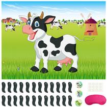 Jogo de festa Morcheiong Pin The Tail on The Cow w/ 48 Tails