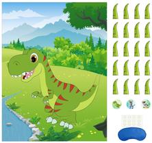 Jogo de festa Morcheiong Pin The Tail on The Dinosaur com 48 caudas