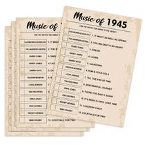 Jogo de festa, música do 80º aniversário de 1945 para adultos com 30 cartas Jogo de festa, música do 80º aniversário de 1945 para adultos com 30 cartas