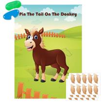 Jogo de festa Pin The Tail On The Donkey com 30 caudas para crianças Jogo de festa Pin The Tail On The Donkey com 30 caudas para crianças